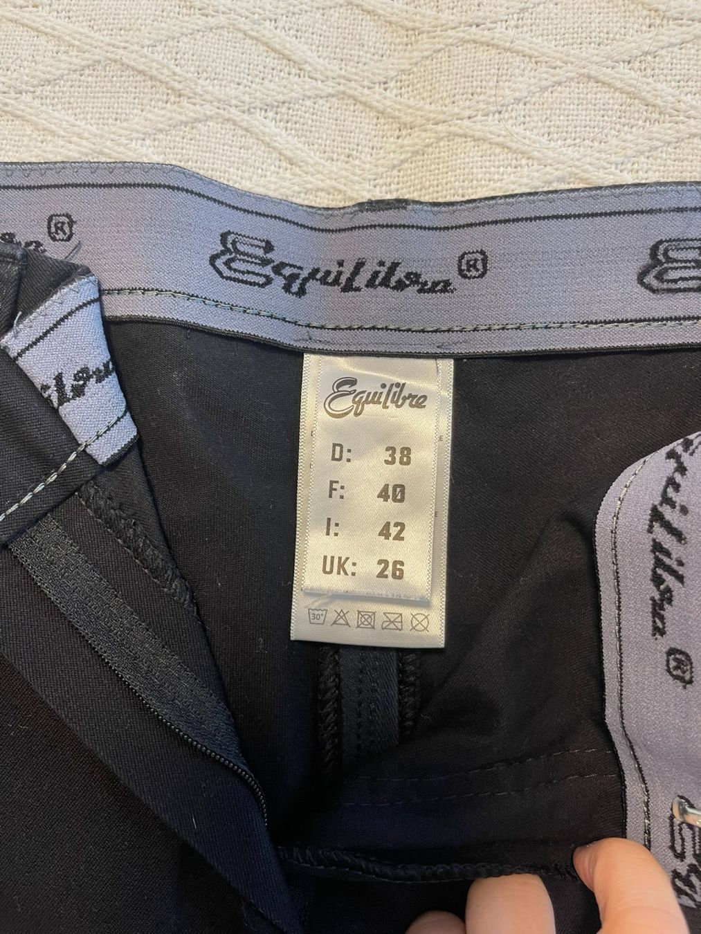 Pantaloni: Schwarze Reithose Equilibre, Grösse 38 – Usato da Rheineck venduto da FGeissler 1