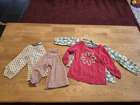 Mädchen Oberteile, Bluse Gr. 74 oder 80/86 Preis pro 2er Set
