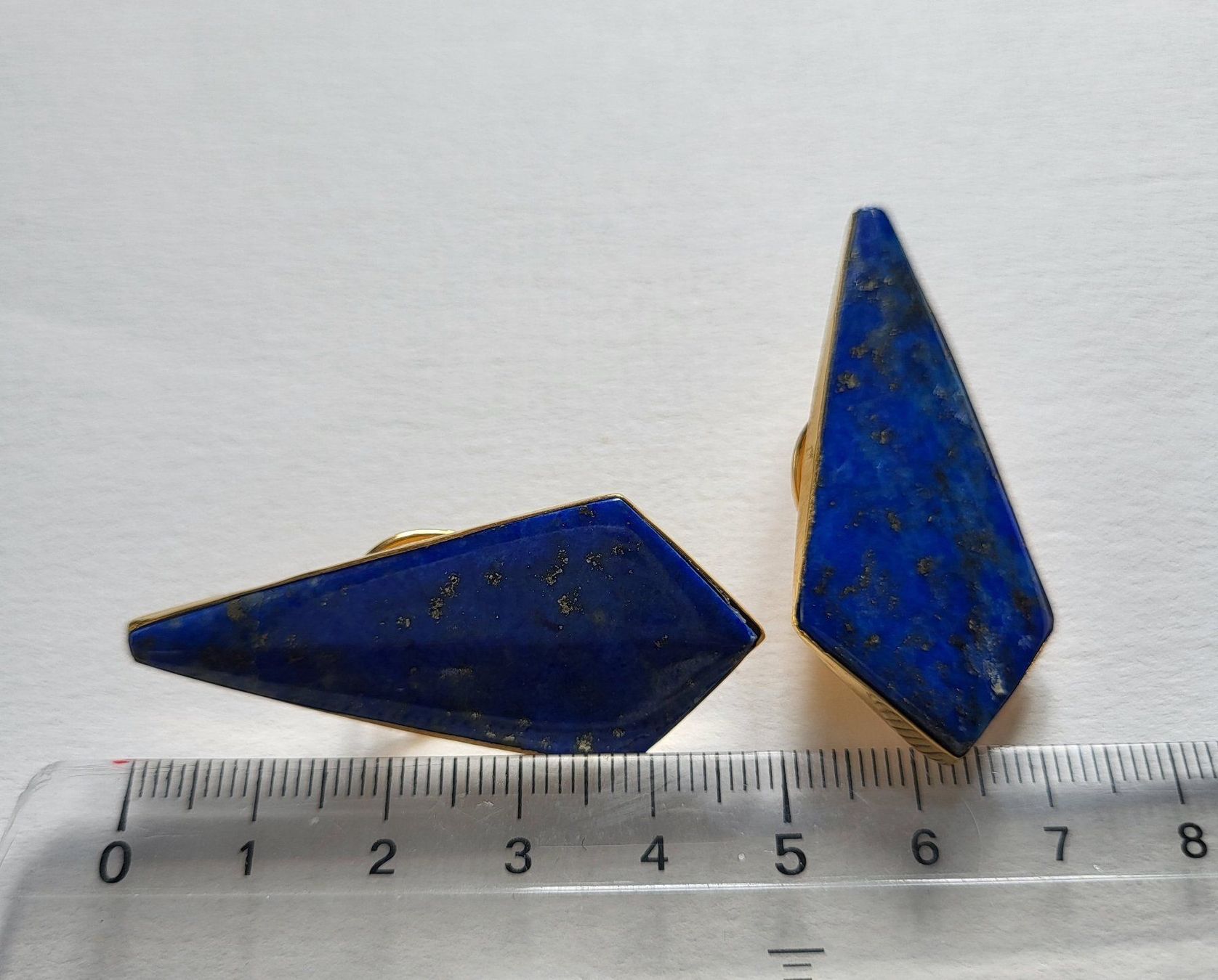 Orecchini pendenti & Orecchini a lobo: 18 Karat Gold 750 Ohrstecker Mit Lapislazuli – Usato da Wald ZH venduto da Aniade 1