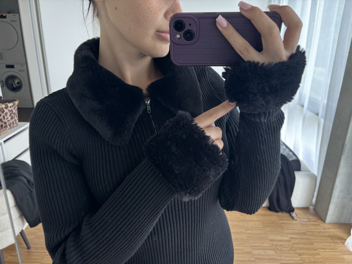 Shein Maglioni & Felpe: Pulloverkleid mit Kunstfell Details   – Nuovo (secondo la descrizione) da Rudolfstetten venduto da alisa99 1