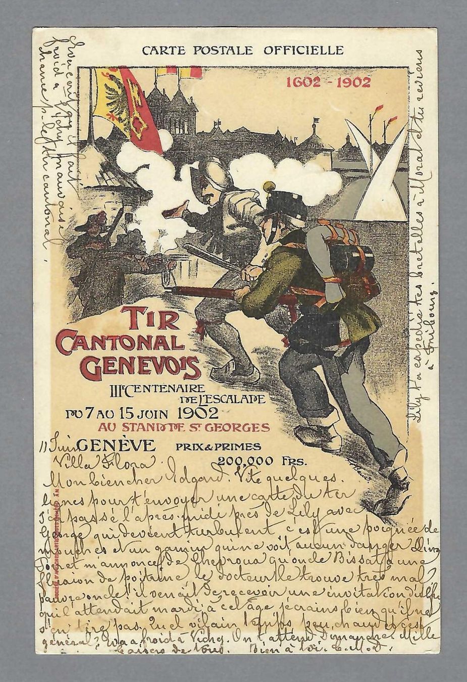 Cartes postales: 1902, TIR CANTONAL GENEVOIS – D'occasion à Pura par ulisse1957