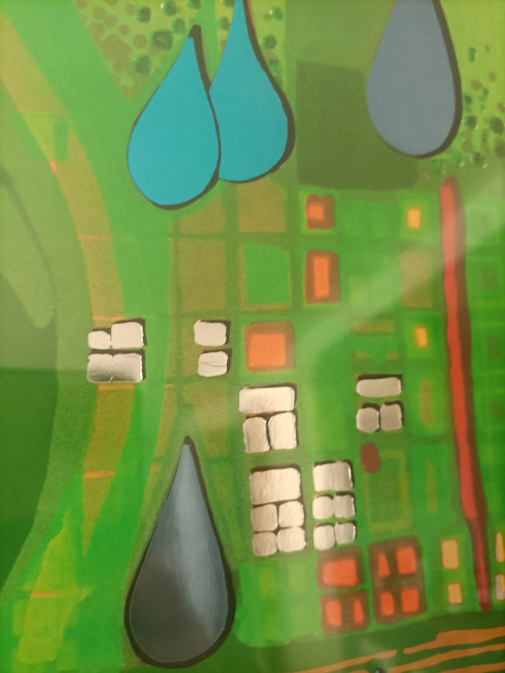 Posters & Illustrations: Original 1983 Hundertwasser "Save the Rain" Kunstdruck  – D'occasion à Egnach par TTLL 2