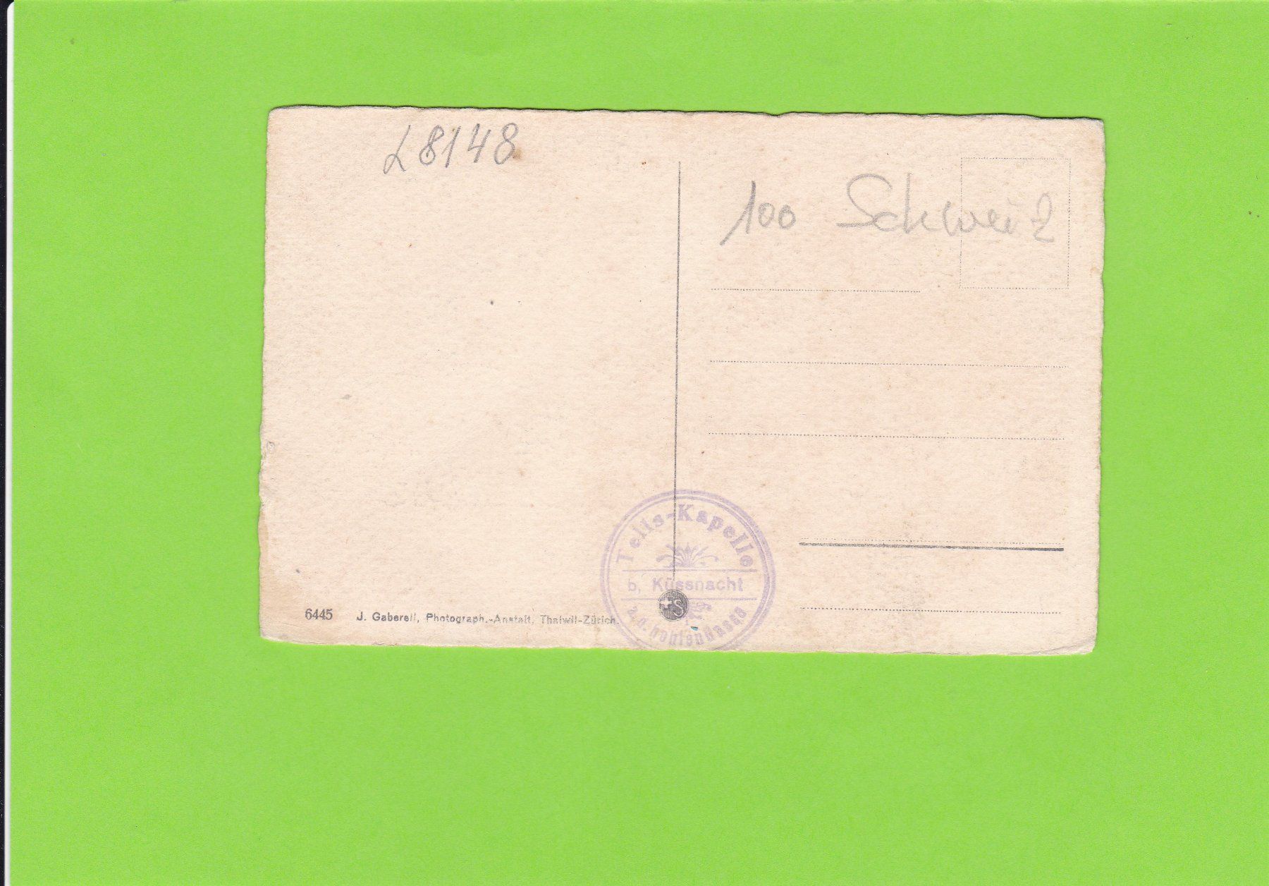 Cartoline postali: Die Tellskapelle – Usato da St. Peterzell venduto da neckertal 1
