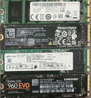 3×256GB/1×250GB 960 EVO NVMe SSDs - Top Zustand.