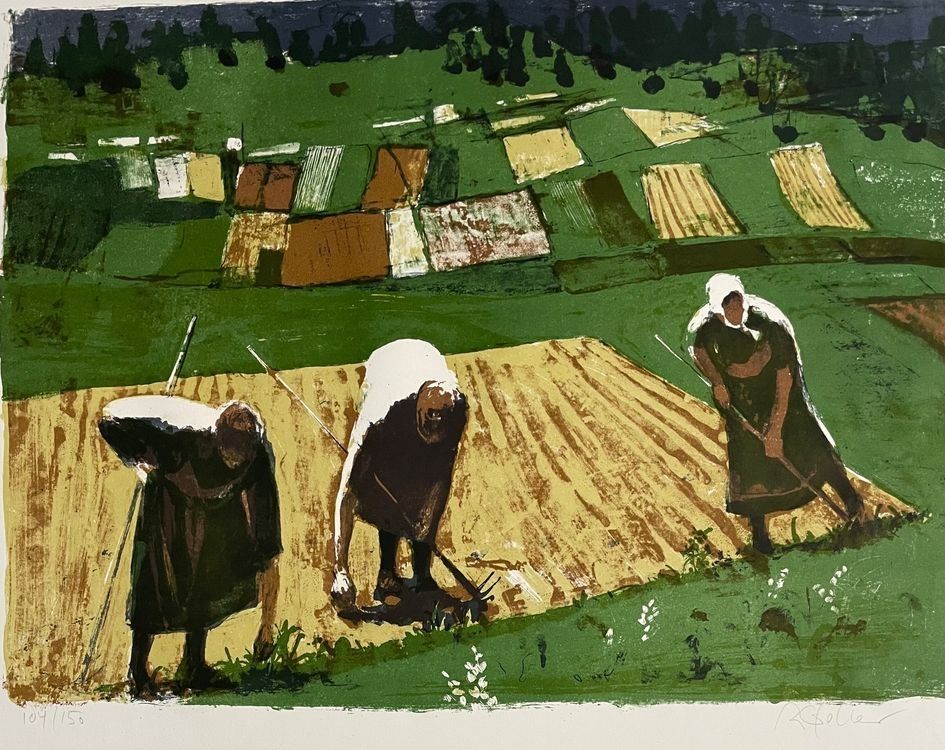 Grafica & Litografie: ROLF GFELLER LITHOGRAPHIE SIGNIERT NUMMERIERT – Usato da Gersau venduto da grafik-kunst