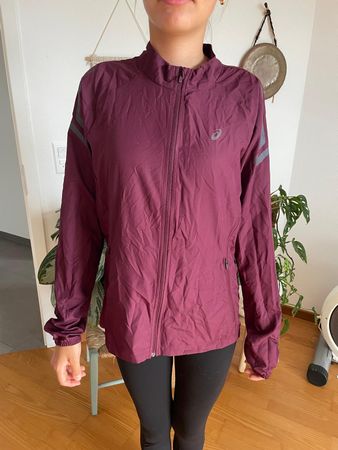Asics Laufjacke Damen Dunkelrot Grösse L Guter Zustand