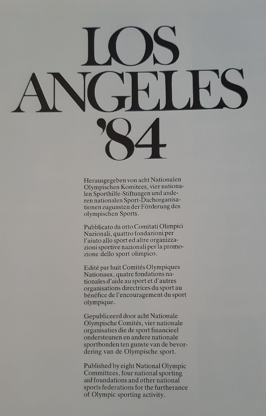 Libri: Los Angeles Sommer-Olympiade 1984 – Usato da Aesch BL venduto da Charles2018 8