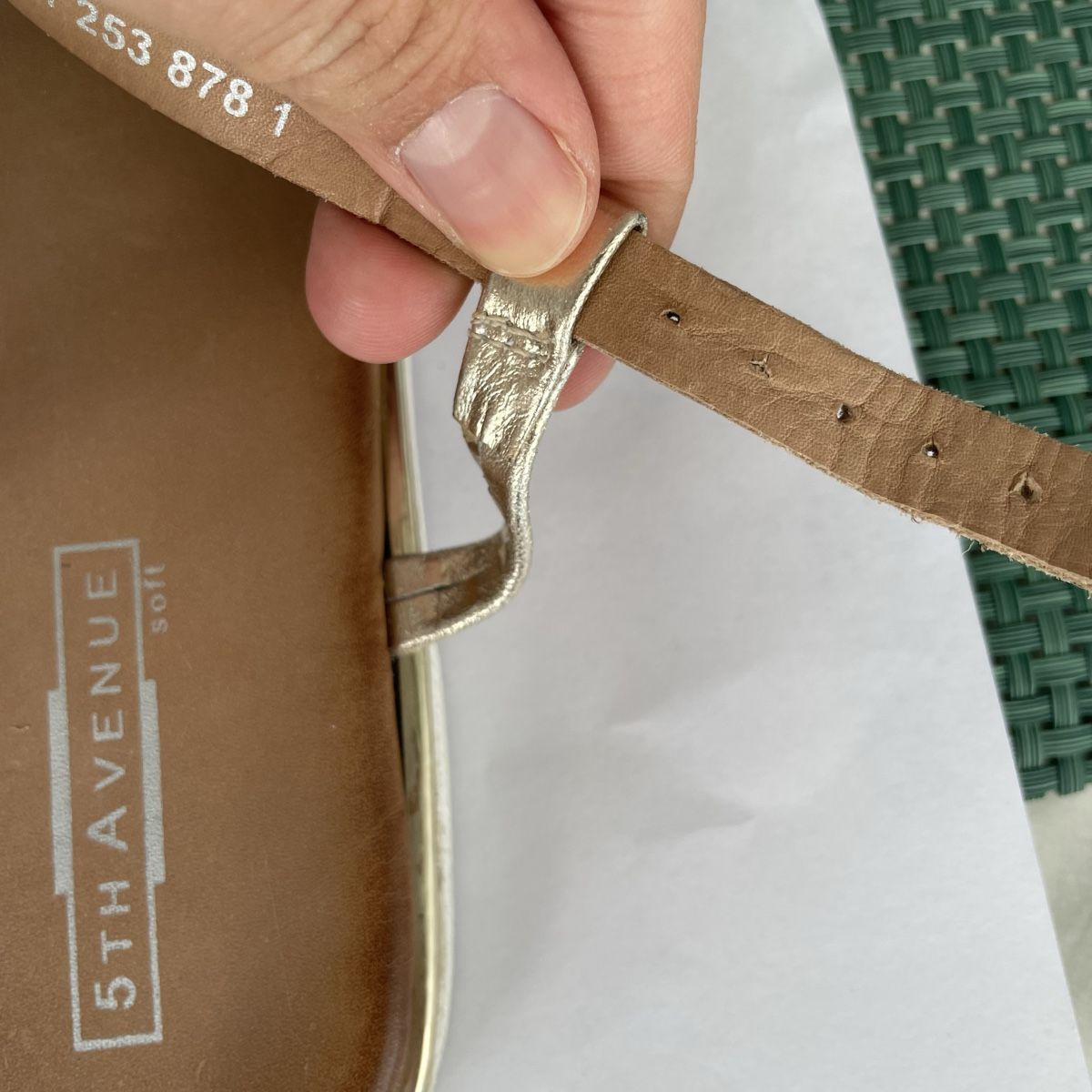 Scarpe da donna: Leder Sandalen Braun Gold 5th Avenue – Usato da Bellach venduto da Lapislazuli_blues 7