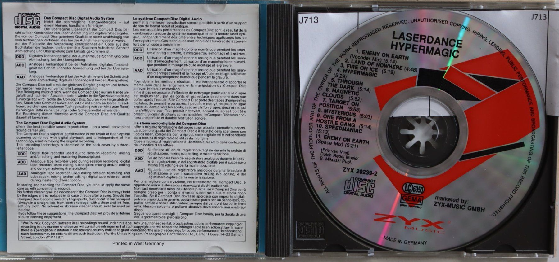CDs: Laser Dance – Hypermagic – Gebraucht aus Luzern von CONTENTI 1