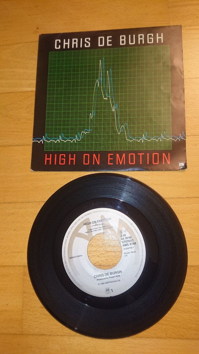 Dischi in vinile: Chris De Burgh - High on Emotion - Single 1984 – Usato da Egg b. Zürich venduto da orwell1984