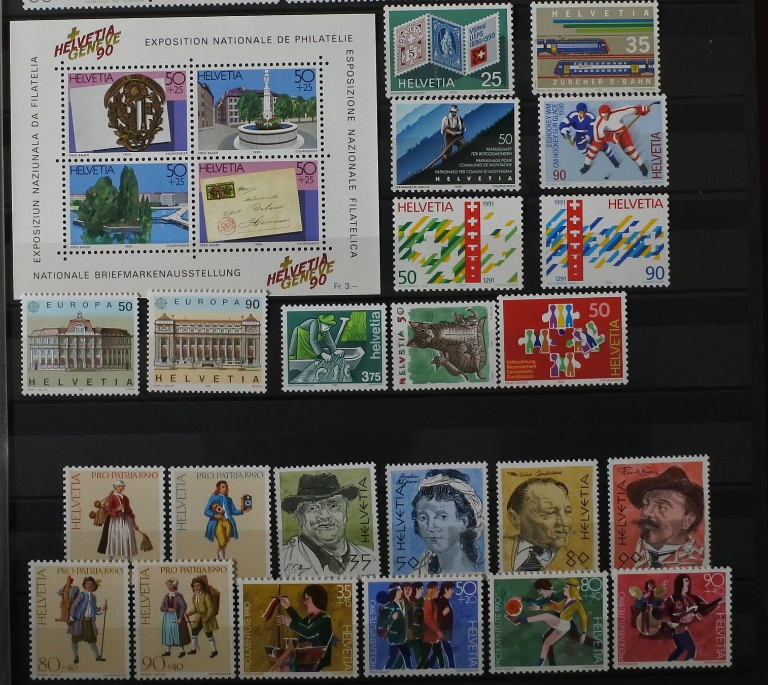 Tous les timbres: Schweiz 1990 Jahresserie – Neuf (Voir description) à Lugano par fc2017