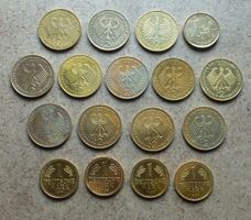 Lot + 17 Stück vergoldete Deutsche Bundes-Münzen