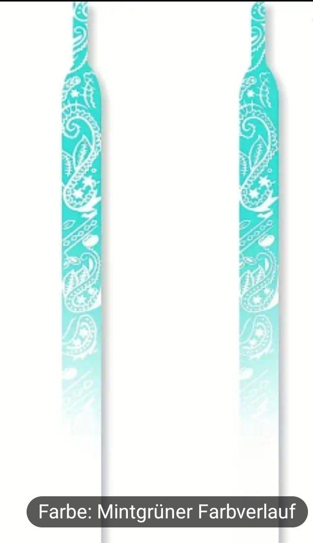 Dekobänder: Neu! Schuhbändel Mint Farbverlauf ca. 120cm – Neu und originalverpackt aus Füllinsdorf von Sunnebliemli7 3