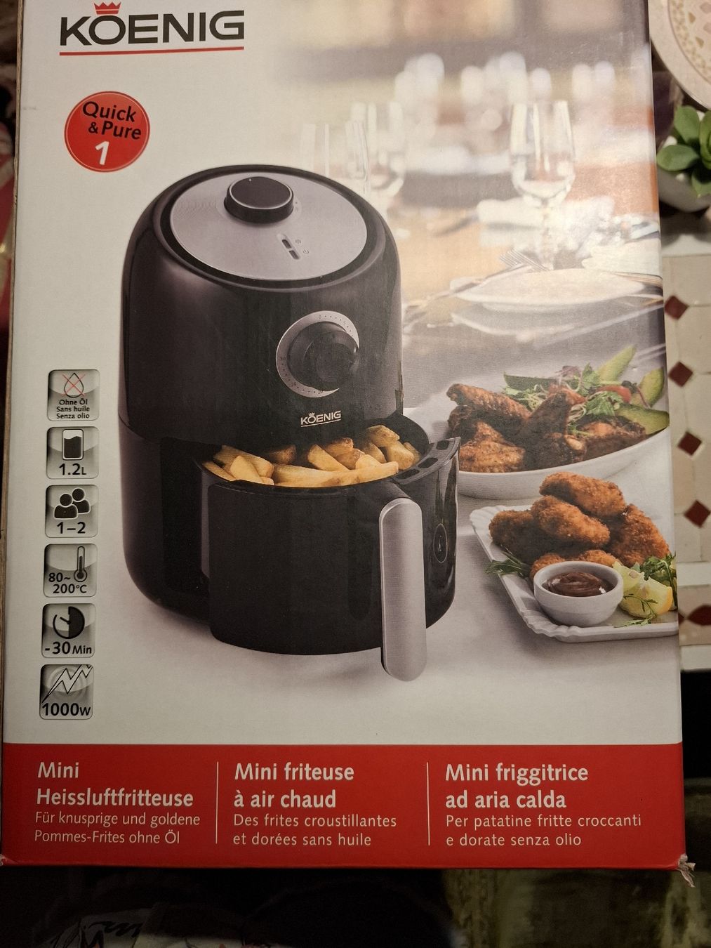 Elettrodomestici da cucina: mini Heissluftfriteuse König noch nicht geöffnet – Nuovo e nell'imballaggio originale da Würenlos venduto da maus028