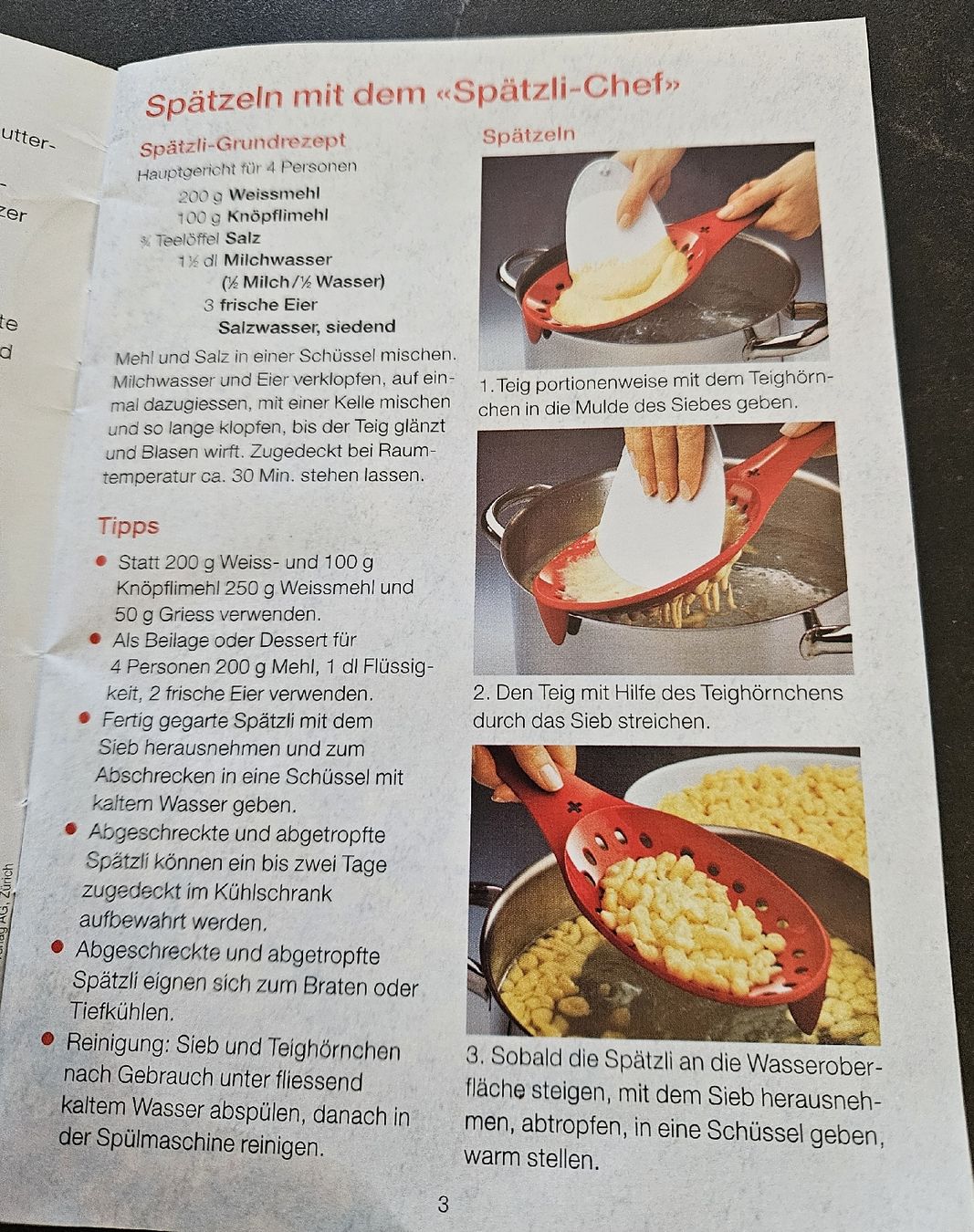 Betty Bossi Elettrodomestici da cucina: Betty Bossi Spätzli-Chef – Nuovo (secondo la descrizione) da Brittnau venduto da Pilze10 1