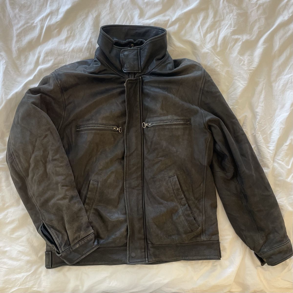 Giacche: Leder Jacke hoher Kragen – Usato da Wabern venduto da alestae