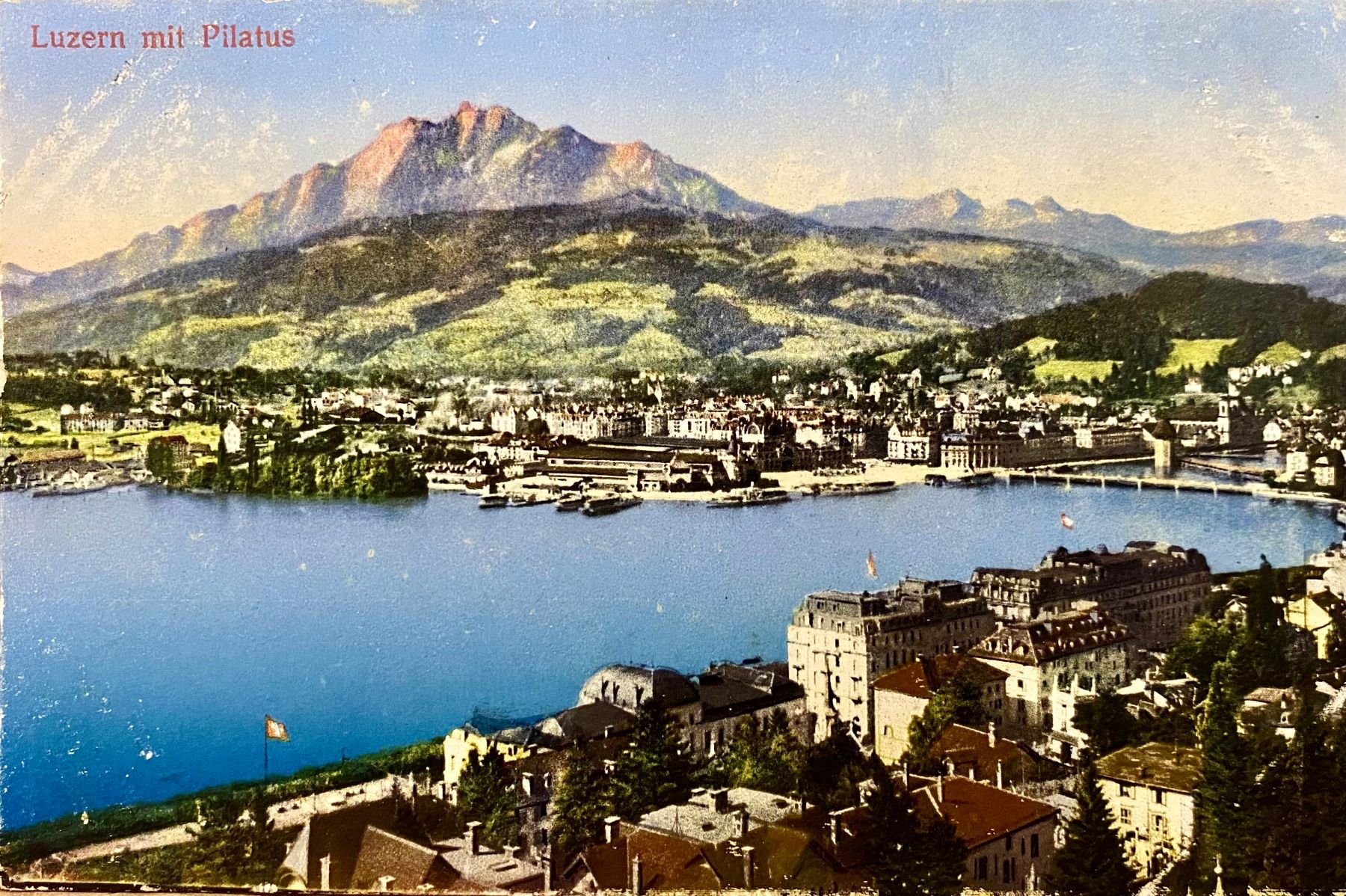 Cartoline postali: Luzern mit Pilatus - Vierwaldstättersee – Usato da Root venduto da ENGLAND-TREASURES 1