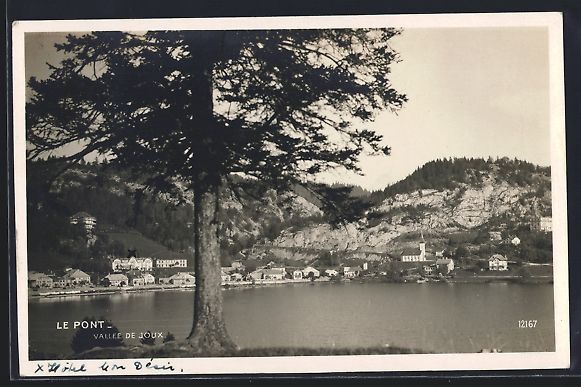 Cartes postales: Le Pont /Vallee de Joux, Uferpartie mit  – D'occasion à Berlin par bartko-reher