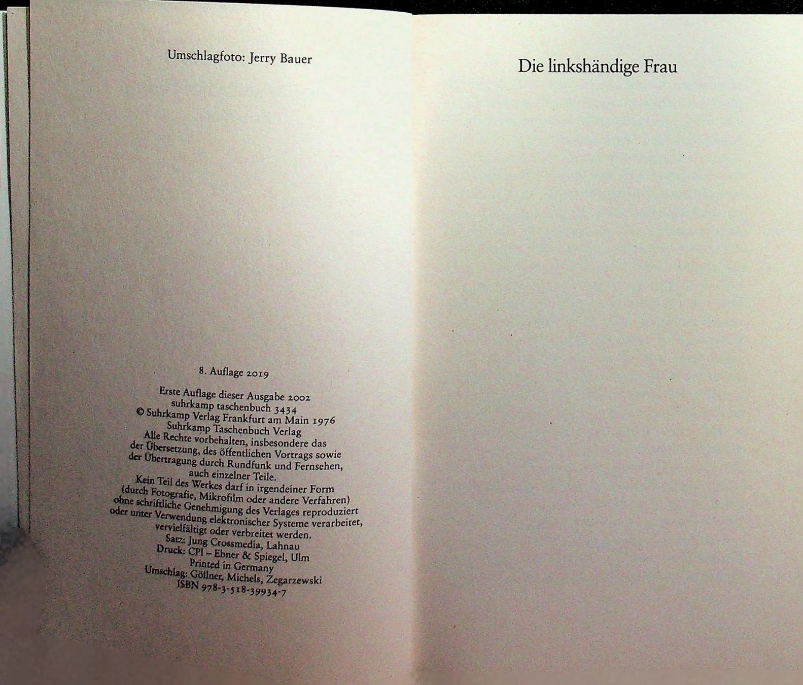 Bücher: Peter Handke Die linkshändige Frau – Gebraucht aus Reitnau von Zaomir 4
