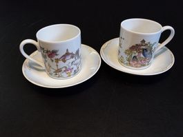 2x Hutschenreuther Mokkatasse mit Unterteller - Sammeltassen