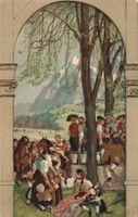 Alte Ansichtskarte, Bundesfeier 1918