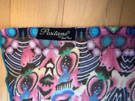 Foulard, Schal, Positano, Jean Poup signiert, 2.0 x 1.09 m