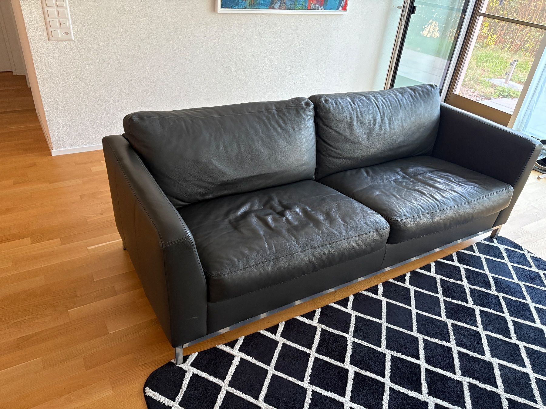 Pfister Sofas: Echtleder Sofa – D'occasion à Jonen par MichaelM2015