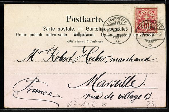 Ansichtskarten: Frauenfeld, VII. Schweizerische Ausstell – Gebraucht aus Berlin von bartko-reher 1