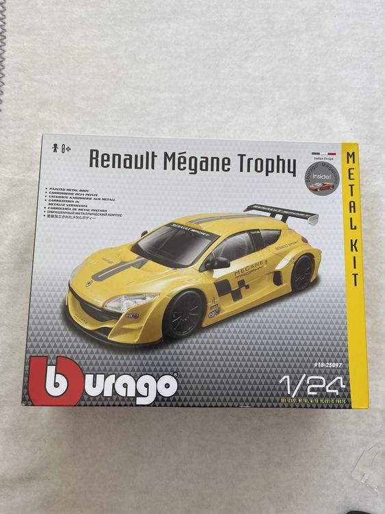 Burago 1/18 - Renault Mégane 2 RS 2004 - Bleu Clair - Modèle Réduit Occasion