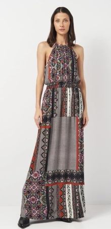 Maxikleid Sommer Patchwork Print Gr. S, leicht und luftig