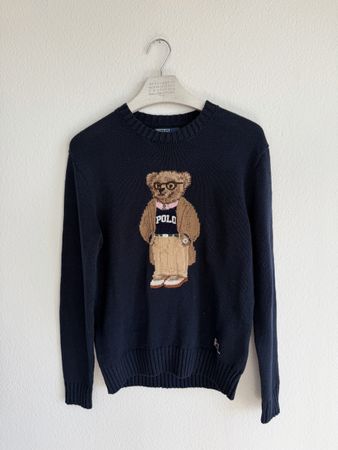 Pull Polo Ralph Lauren avec ours, coton/lin, taille S