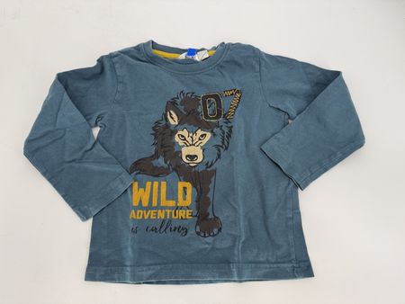 Langarmshirt/ Shirt Gr. 104 von Kids mit Wolf Motiv 