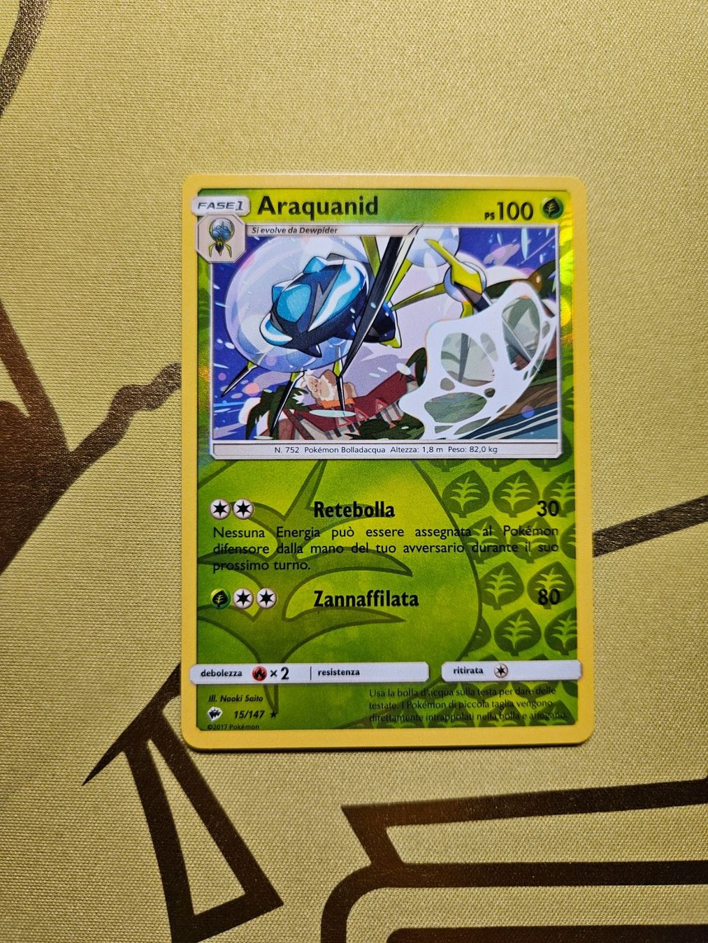 Pokémon Carte collezionabili: Burning Shadows - Araquanid – Usato da Bellinzona venduto da Pokemarco