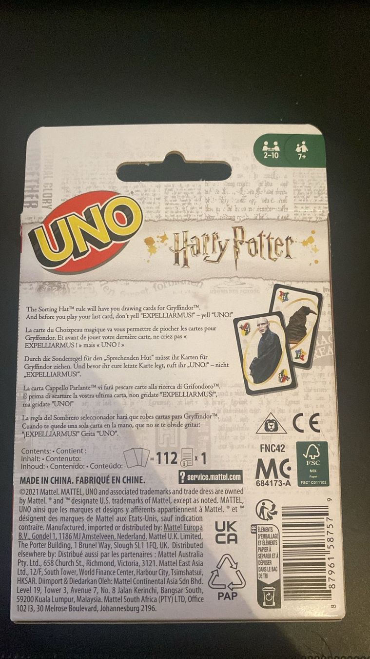 Mattel Giochi: UNO Harry Potter Kartenspiel – Nuovo e nell'imballaggio originale da Zürich venduto da drummergirl98 1