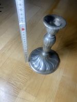 Zinn-Kerzenständer (ca. 24 cm) + alte Pferdesport-Trophäen
