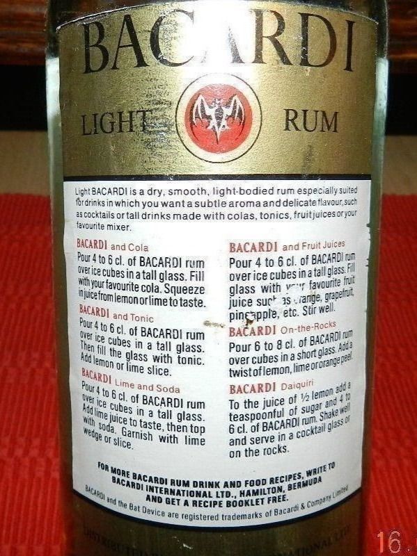 Bacardi Bevande alcoliche: Bacardi Rum Superior 1980s – Nuovo (secondo la descrizione) da Emmenbrücke venduto da Ulisse-22 2