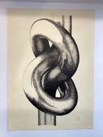 Orginal Zeichnung , Knoten 1985 mit Signatur