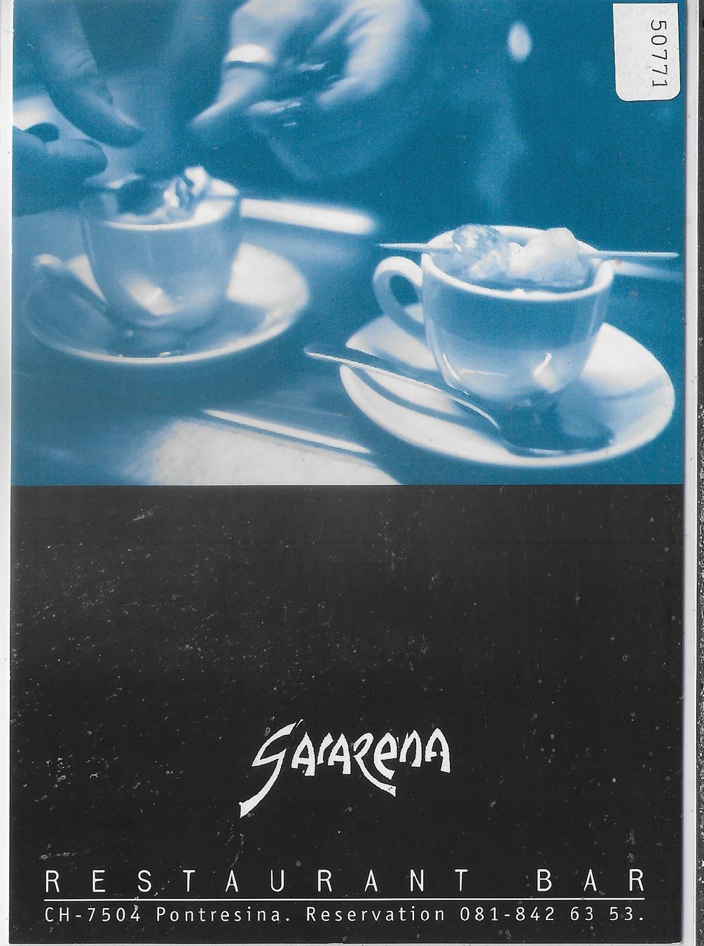 Ansichtskarten: Restaurant Bar Saratz - Pontresina – Gebraucht aus Ettingen von Kartenplanet