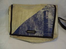 Tasche FREITAG beige blau guter Zustand 44cm