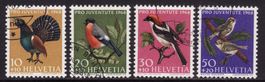 Pro Juventute Satz SBK-Nr. 224-227 (Vögel 1968) gestempelt