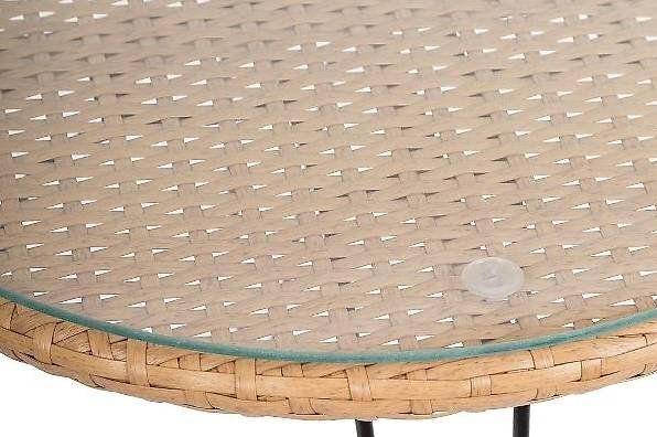 Set di tavolo e panche: Gartentisch & Stühle Balkon 3er Set Rattan – Nuovo e nell'imballaggio originale da Flawil venduto da vivalacasa 5