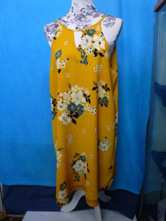 ONLY SOMMER KLEID GR 40 OHNE ARM TRÄGERKLEID DOPPELLAGIG