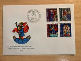 Bundesfeier 1969 Ersttagsbrief Pro Patria 3000 Jahre Bern