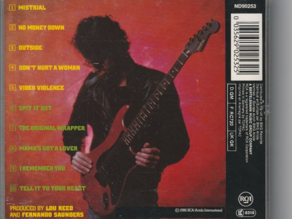 CD: Lou Reed - Mistrial – Usato da Chur venduto da zowie72 1