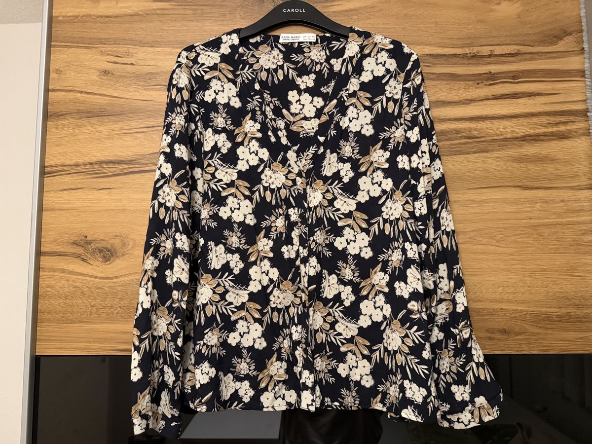 Zara Blusen: Zara Basic Bluse schwarz mit Blumenmuster Grösse XL. – Neu (gemäss Beschreibung) aus Adliswil von StephanieAnnina 6