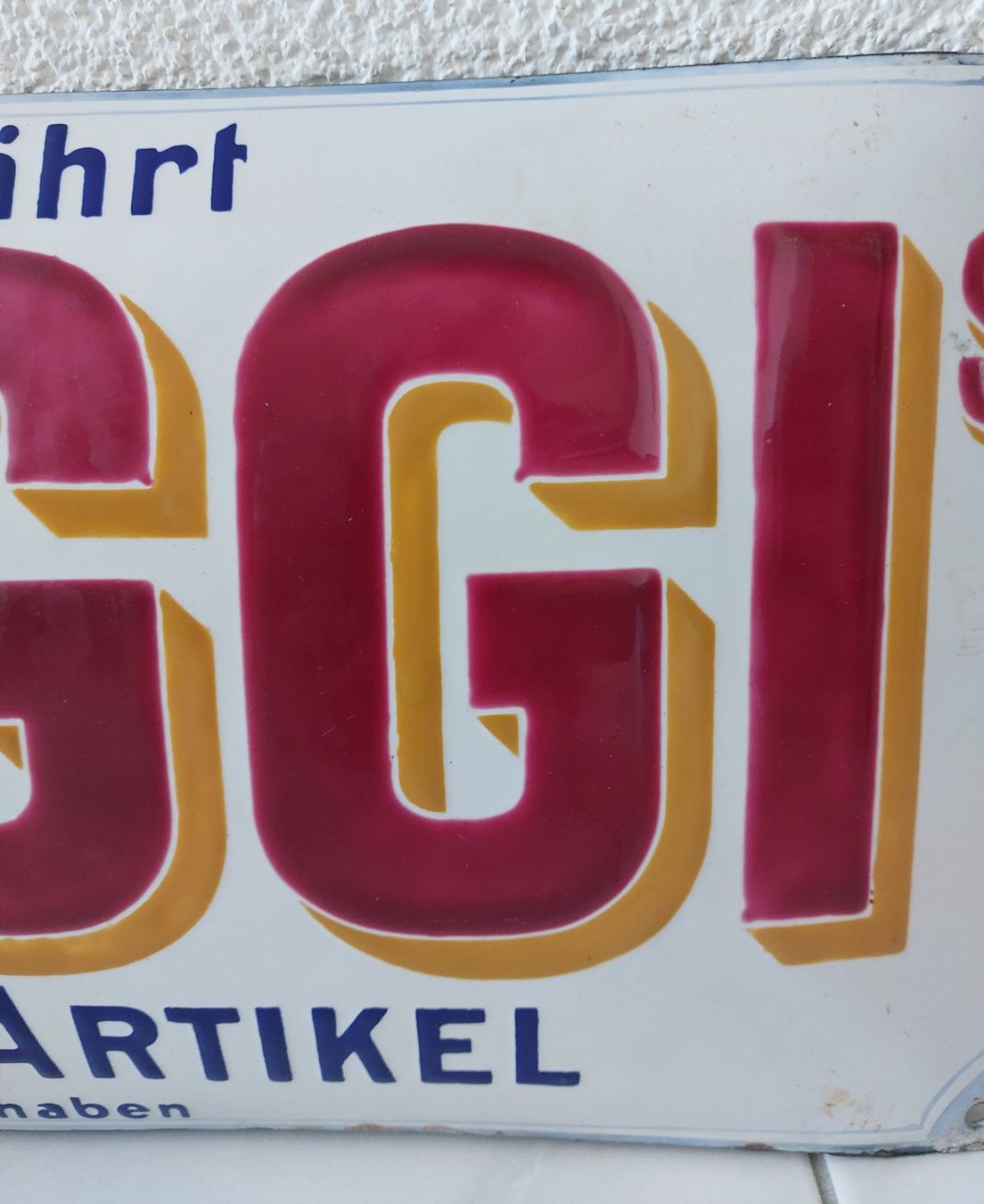 Maggi Insegne: Altes Emailschild Maggi Plaque émaillée – Usato da Schenkon venduto da TG10 3