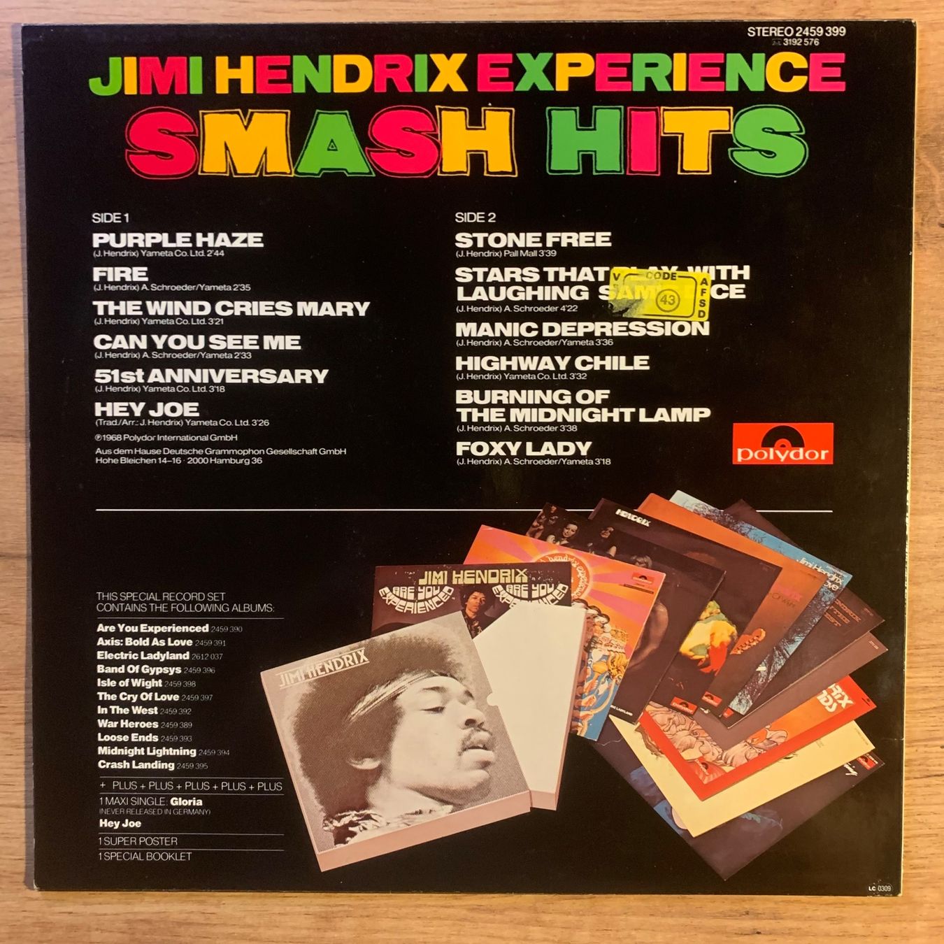 Dischi in vinile: JIMI HENDRIX EXPERIENCE - SMASH HITS...COMPIL GER...VG/VG+ – Usato da Gals venduto da Diskopat 1