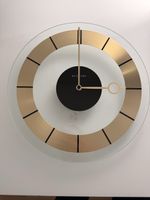 NeXtime Design Wanduhr Schwarz/Gold – Glas – Modern