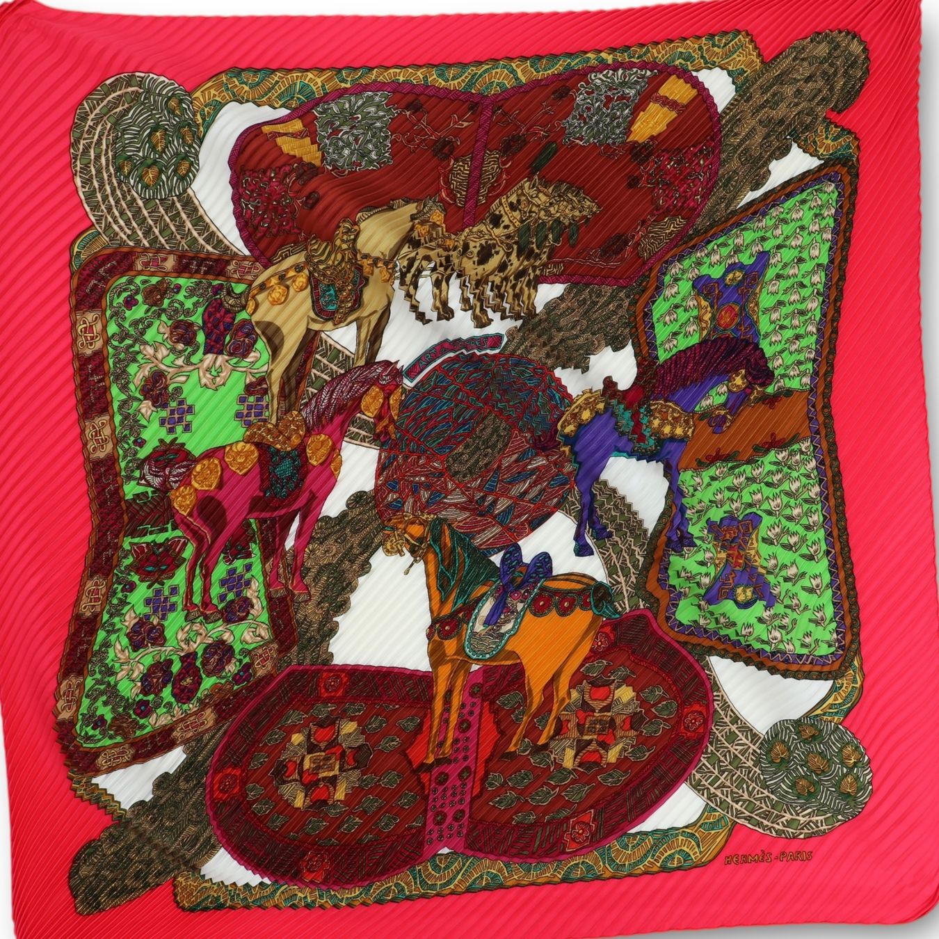 Hermès Foulard & Sciarpe: Hermès Plissé "Art des Steppes" – Usato da Binningen venduto da Designerlabels 1