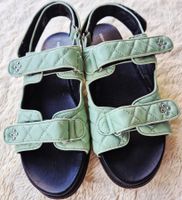SANDALE SANDALETTEN COSMOPARIS LEDER SCHUHE 40 MINT PANTOFFE